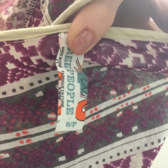 Free People Pink Pearl Button Tunic Blouse Top - Picture 6 of 8